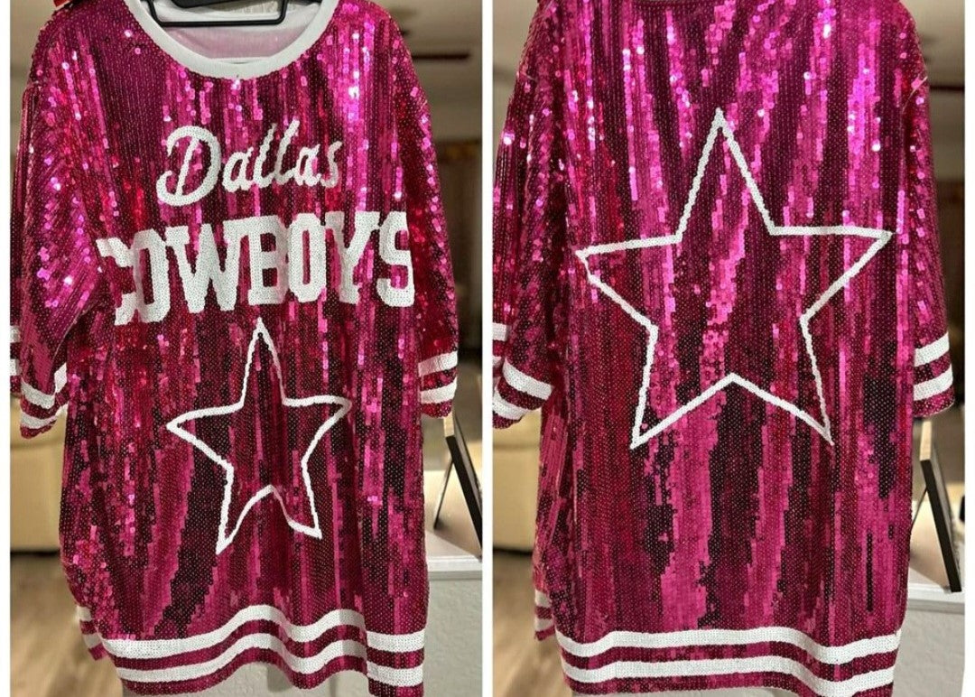 Dallas Cowboys Pink Sequence dress Dallas Cowboys Pink Sequence dress