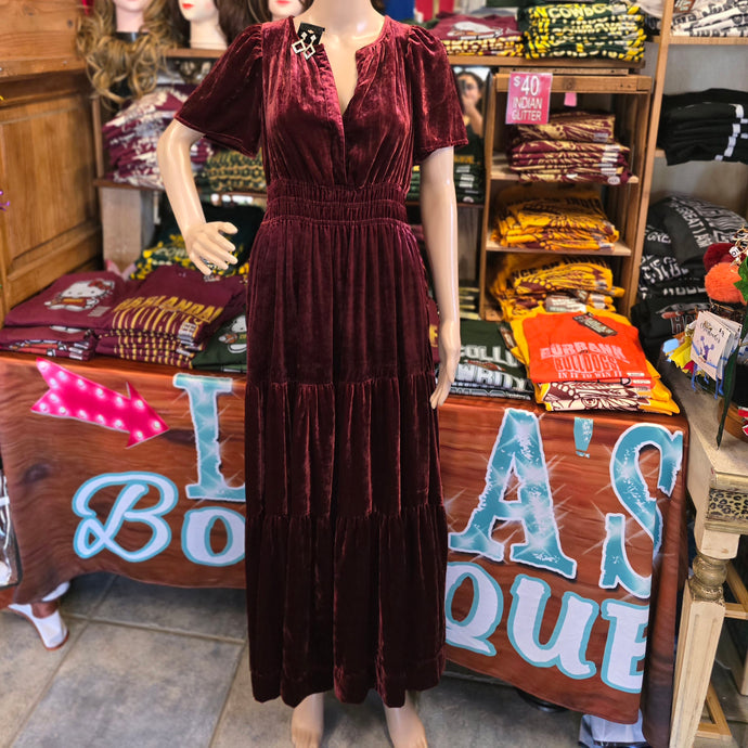 Anthopologie Maxi Dress Velvet