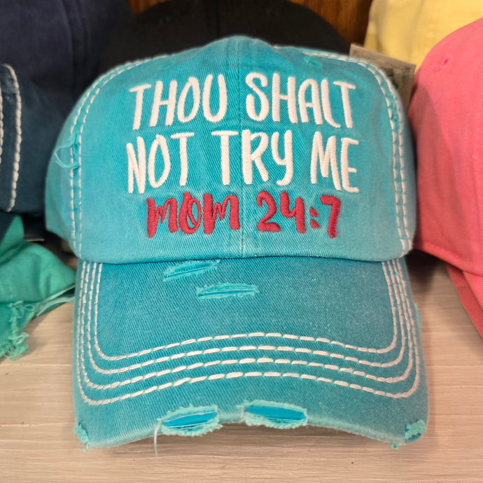baseball cap - Thou shall not try me