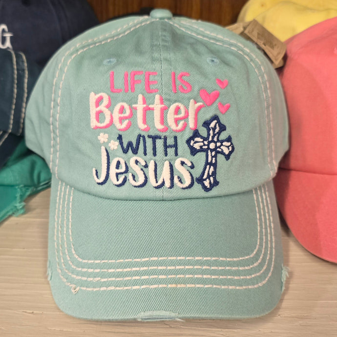 baseball cap - Life is better with Jesus