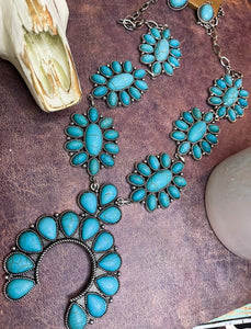 necklace - Southwestern Turquois Set w earrings