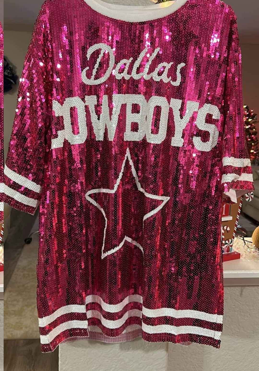 Dallas Cowboys Pink Sequence dress Dallas Cowboys Pink Sequence dress