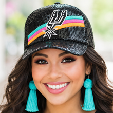 baseball cap - spurs sequin black
