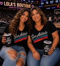 Tshirt Spurs glitter and rhinestones stripes