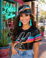 Spurs Sequin top Black