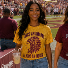 Tshirt Indians Maroon glitter