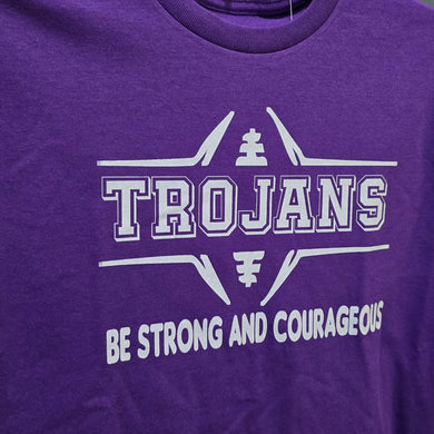 Terrell Wells Middle School - Be strong and courageous T-Shirt Trojans