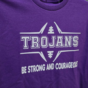 Terrell Wells Middle School - Be strong and courageous T-Shirt Trojans