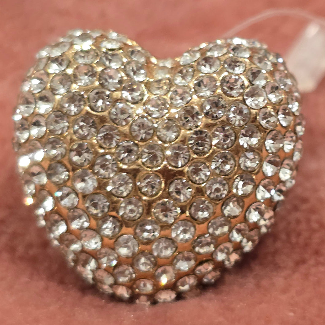 Ring heart rhinestone diamonds