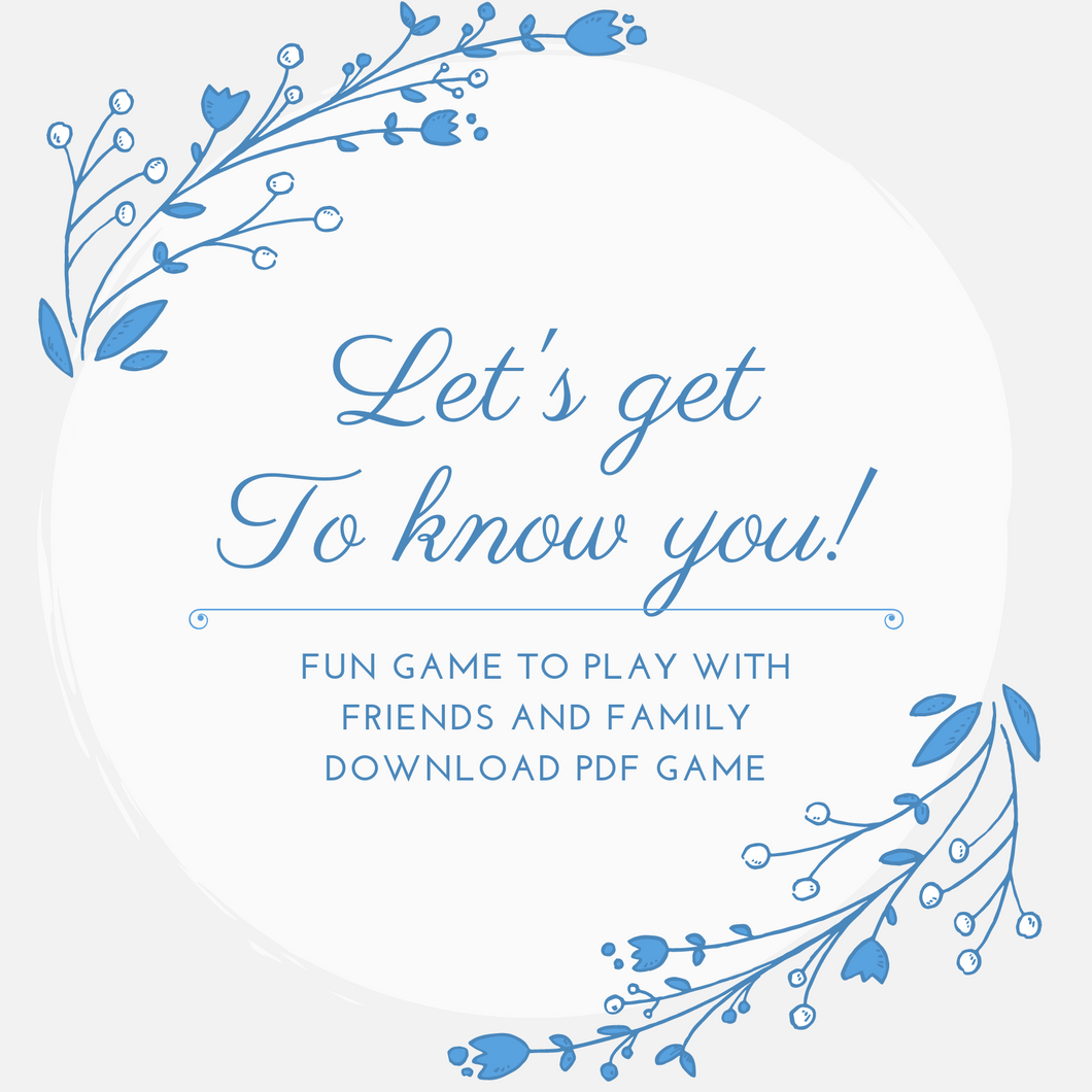 Let's get to know you! - Game (Download Pdf)