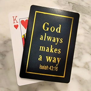 Playing Cards Gold Foil - God always makes a way