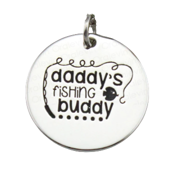 Daddy's fishing buddy necklace