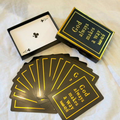 Playing Cards Gold Foil - God always makes a way